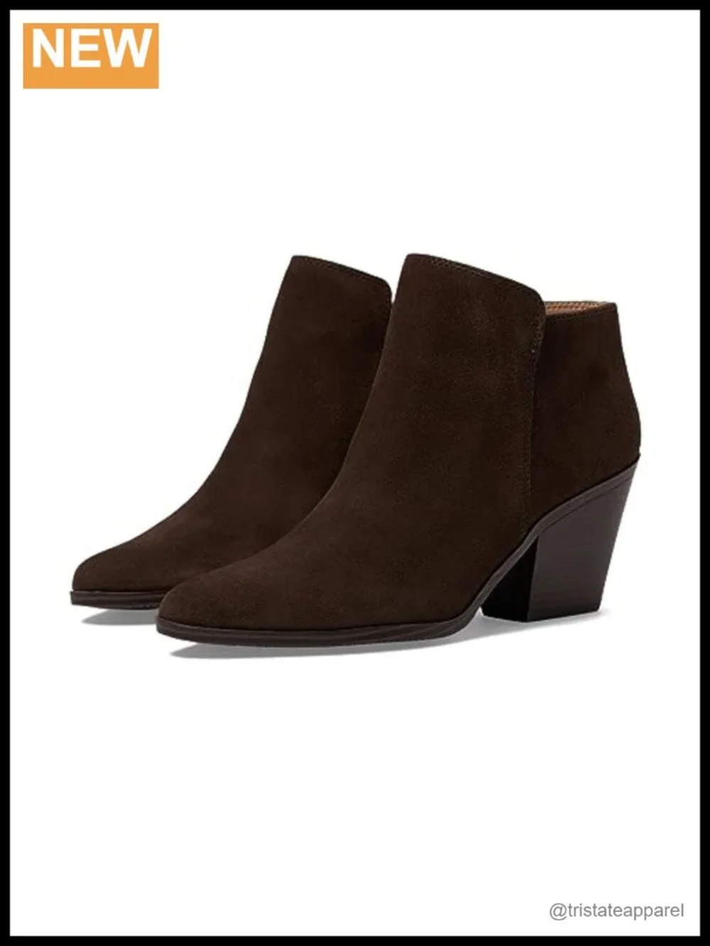 Waterproof Leather Suede Ankle Booties with Zip Closure